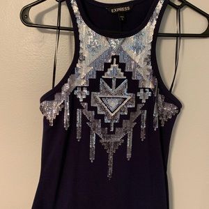 Express Sequence Fitted Dress